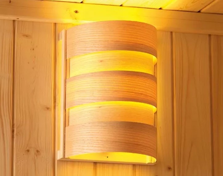 Karibu Leuchte CLASSIC aus Espenholz für 400 V Sauna