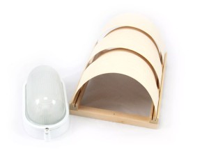 Karibu Leuchte CLASSIC aus Espenholz für 400 V Sauna