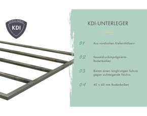 Karibu Holz-Gartenhaus Askola 2 + 2,4m Anbaudach - 19mm Elementhaus - Flachdach - terragrau