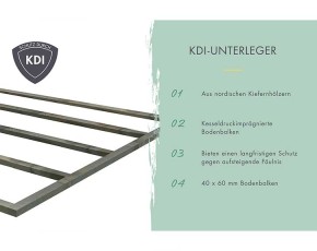 Karibu Holz-Gartenhaus Schwandorf 3 + 2,4m Anbaudach + Rückwand - 19mm Elementhaus - 5-Eck-Gartenhaus - Flachdach - natur