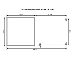 Karibu Hybrid-Gartenhaus Jupiter B + 2,4m Anbaudach - 19mm Elementhaus - Geräteschuppen - Flachdach - terragrau/weiß