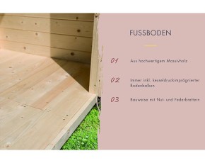 Karibu Gartensauna Terning 1 0 + Vorraum + 9kW Bio-Kombiofen + externe Steuerung - 38mm Saunahaus - Flachdach - natur